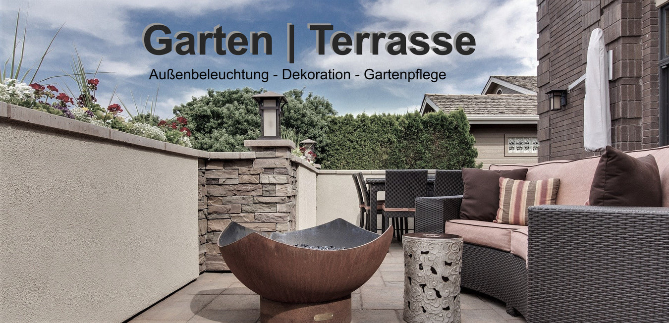Garten Terrasse - Außenbeleuchtung Dekoration Gartenpflege Gartenmöbel Balkonmöbel 
