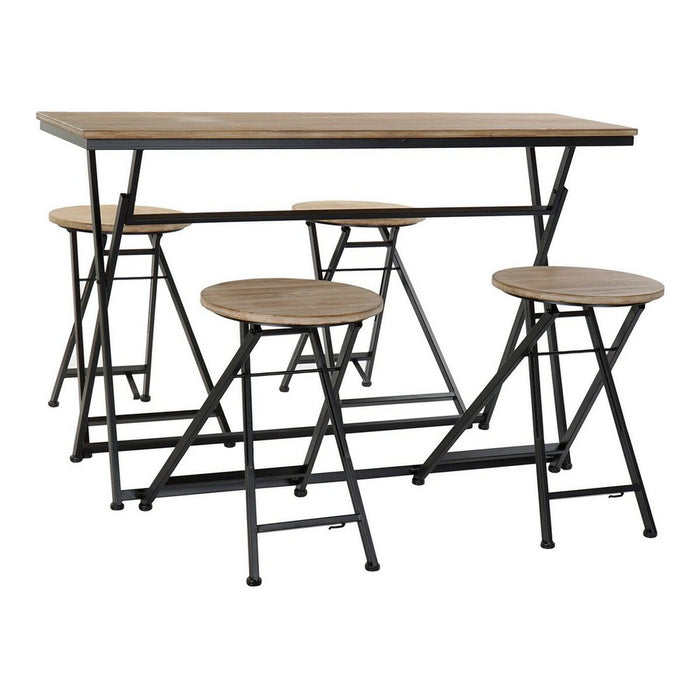 Tisch-Set mit 4 Stühlen DKD Home Decor Metall Tanne (5 pcs)