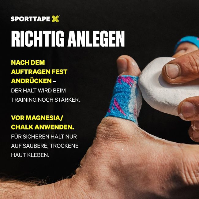 SPORTTAPE Hook Grip Daumentape – 3 Rollen - 3,8 cm x 4,8 Rosa