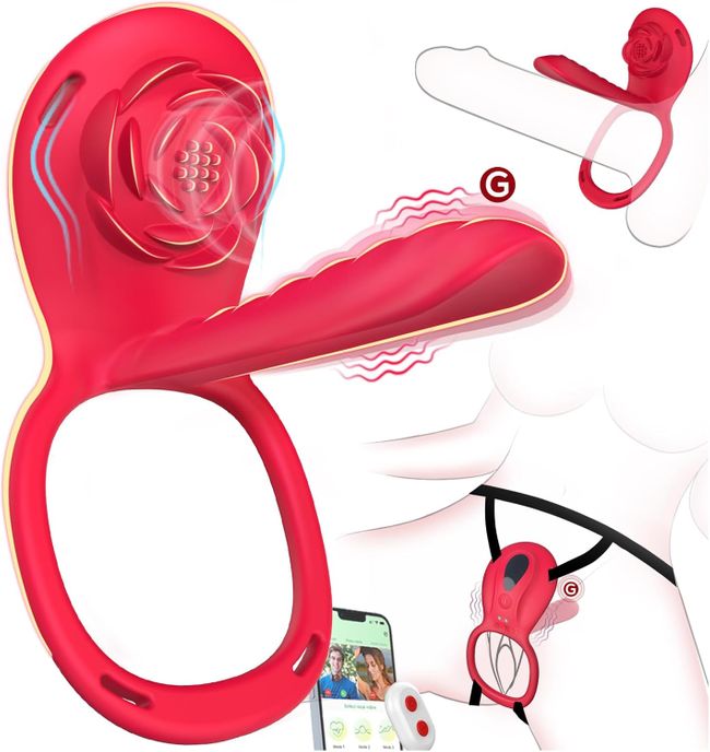 YAWNSHE Penisring Strap on Klitoris G Punkt Vibration