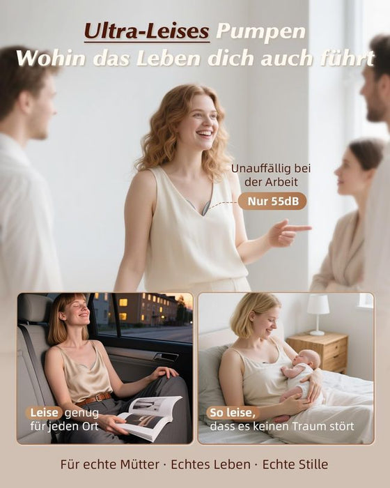 KISSBOBO  Milchpumpe Elektrisch Doppel Weiß