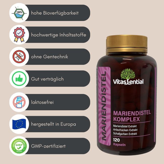 Vitassential Mariendistel Komplex Leber Kapseln