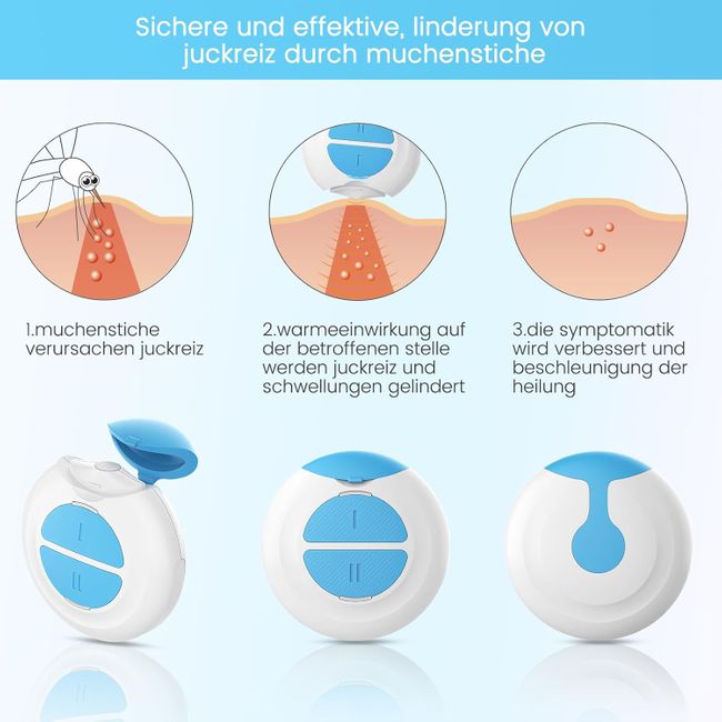 LeaderPro Insektenstichheiler USB Wiederaufladbar, Mückenstich Hitzestift Behandlung
