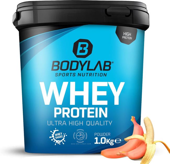 Bodylab24 Whey Protein Pulver, Rote Banane