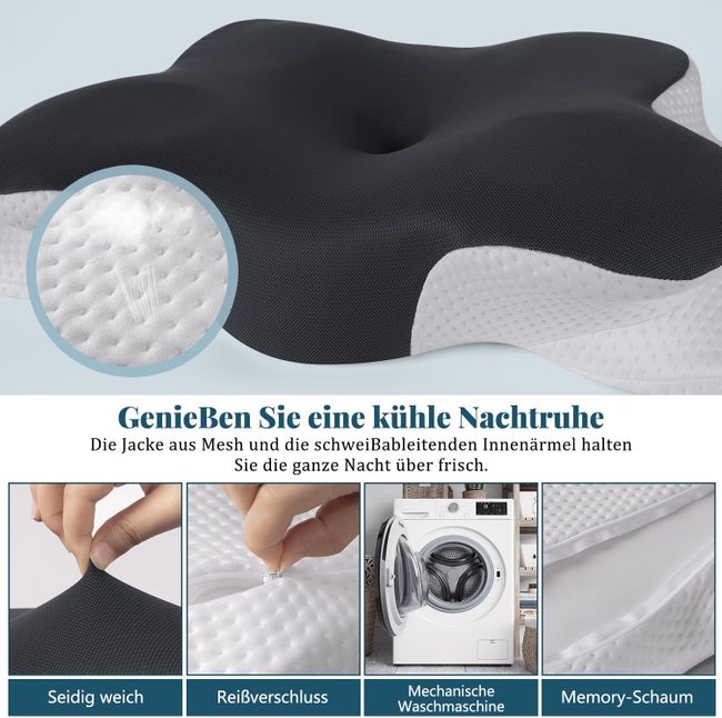 Nourideaux Ergonomisches Nackenkissen Kopfkissen Nackenschmerzen Schlafkissen Pillows