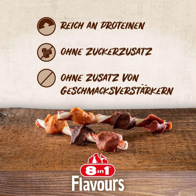 8in1 Triple Flavour Skewers Kaustangen für Hunde Beutel