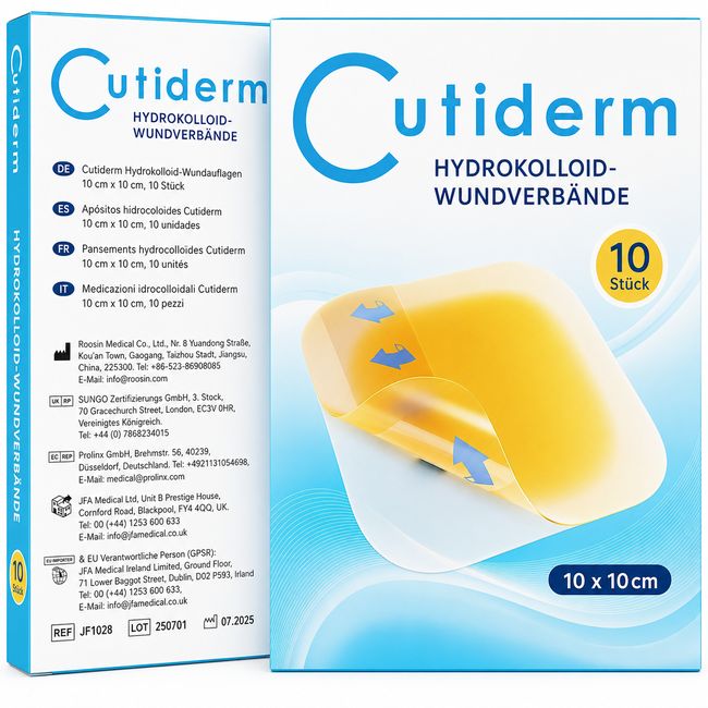 Cutiderm Hydrokolloid Wundauflagen steril 10cm x 10cm