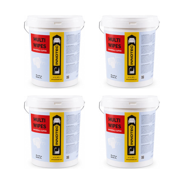Innotec Multi Wipes, 30 cm x 40 cm, Bucket – 400 Stück · Stück, 4er-Set, Artikelnummer 1092-1