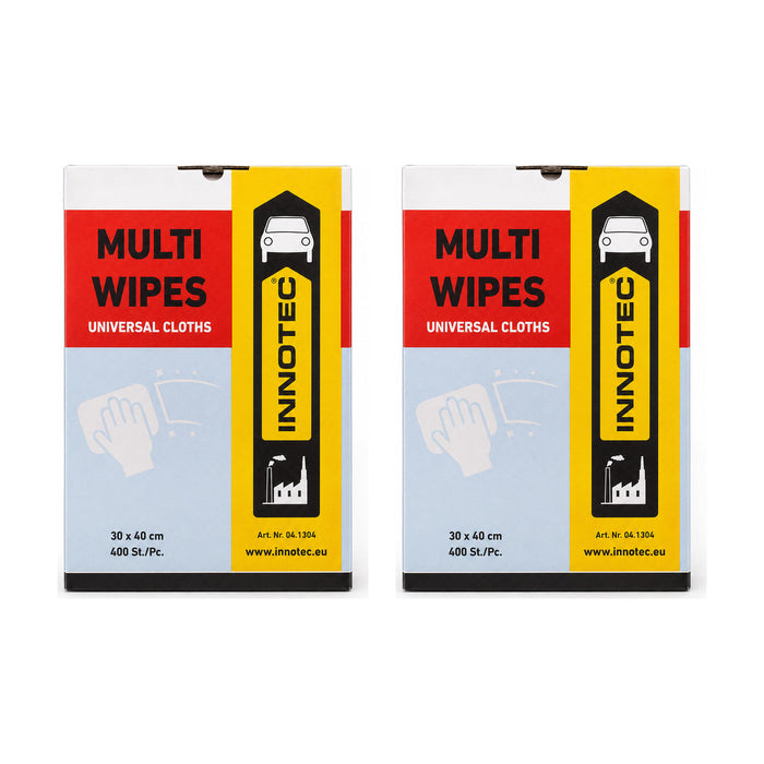 Innotec Multi Wipes, 30 cm x 40 cm – 400 Stück · Karton, 2er-Set, Artikelnummer 1092