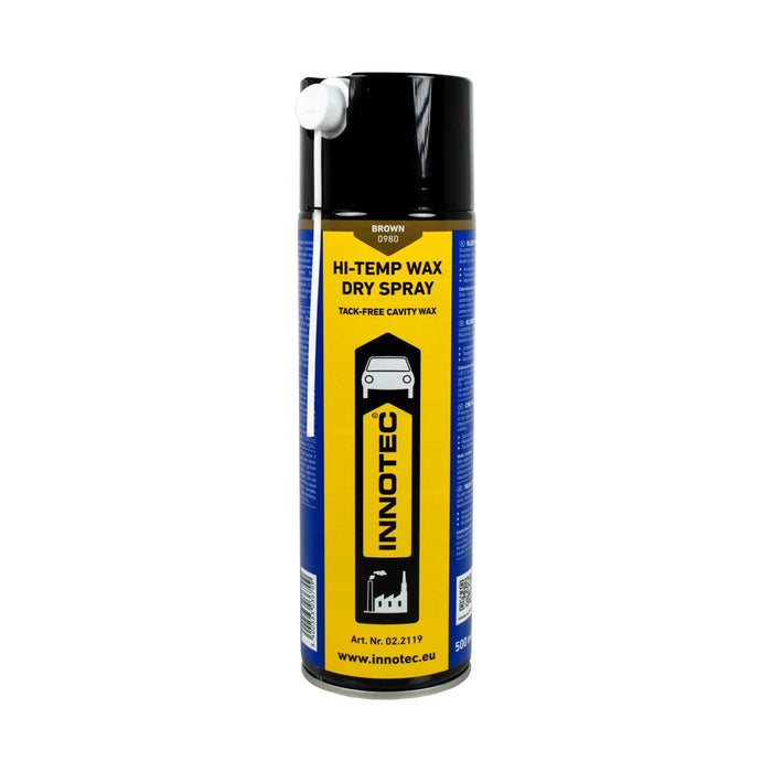 Innotec Hi-Temp Wax Dry Spray, Dunkelbraun – 500 ml · Aerosol, 1 Stück, Artikelnummer 1360-4