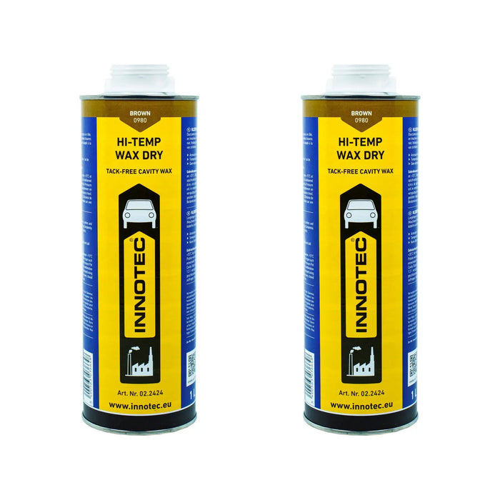 Innotec Hi-Temp Wax Dry, Dunkelbraun – 1 Liter · Normdose, 2er-Set, Artikelnummer 1364-1
