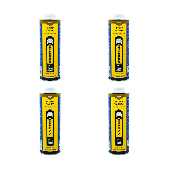 Innotec Hi-Temp Wax Dry, Dunkelbraun – 1 Liter · Normdose, 4er-Set, Artikelnummer 1364-1