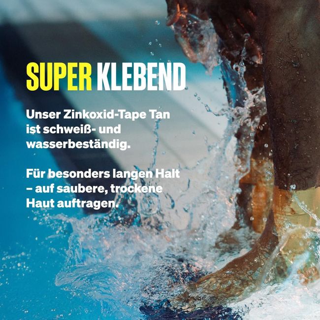 SPORTTAPE Premium Zinkoxid - 3,8 cm x 10 m