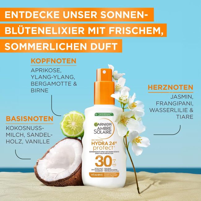 Garnier Ambre Solaire Hydra Protect+ Sonnenschutz-Milch 24h LSF 30