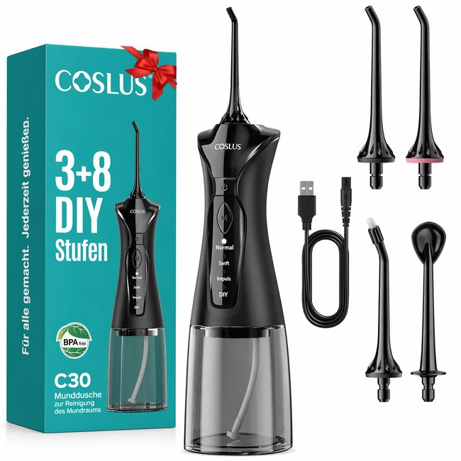 COSLUS  Munddusche Kabellos Elektrischer Zahnreiniger
