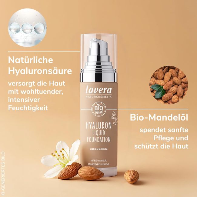 lavera Hyaluron Liquid Foundation Warm Almond 06