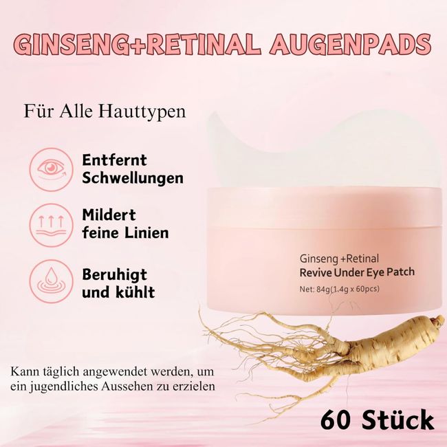 SUMMISHI Korean Skincare Ginseng + Retinal Augencreme & Augenpads
