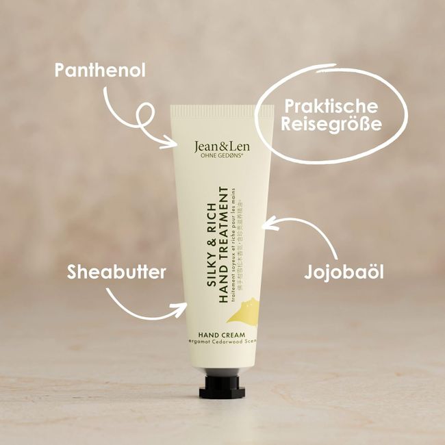 Jean & Len Mini Silky & Rich Hand Treatment Bergamot & Cedarwood Handcreme