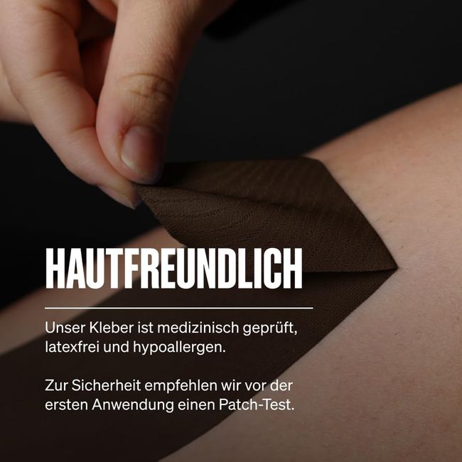 SPORTTAPE  Kinesiologie Tape 5cm x 5m Dunkelbraun