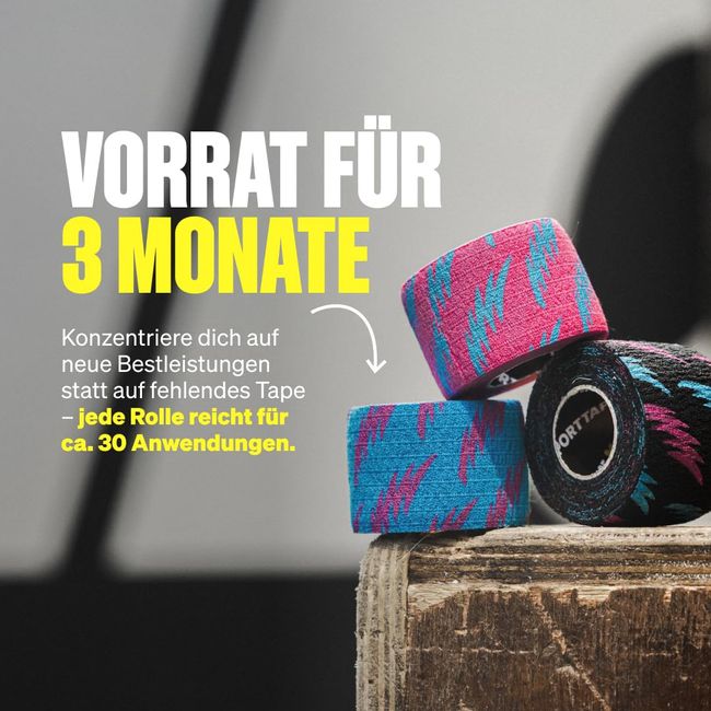 SPORTTAPE Hook Grip Daumentape – 3 Rollen - 3,8 cm x 4,8 Rosa