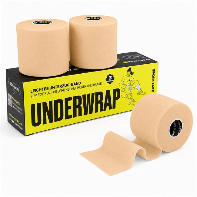 SPORTTAPE schaumstoff tape pre wrap – 7 cm x 27 m - Beige