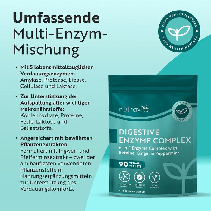 Nutravita Verdauungsenzyme mit Ingwer und Pfefferminze