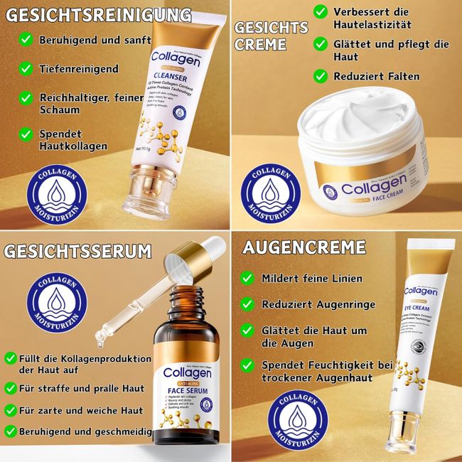 SUMMISHI Collagen Skincare Set, Anti Aging