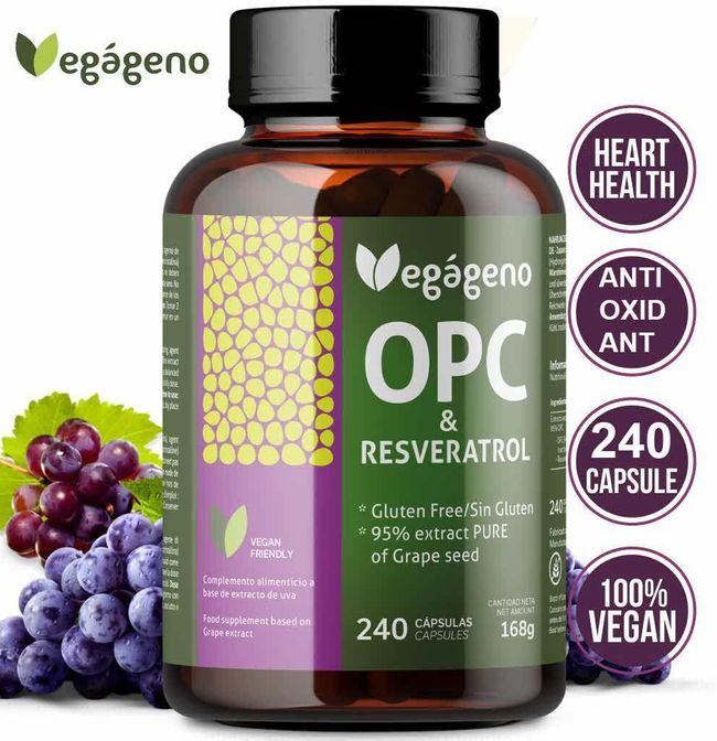 VEGÁGENO OPC Traubenkernextrakt und RESVERATROL Kapseln