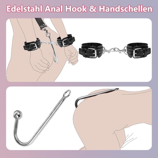 YICOCO BDSM Anal Hook Fesseln Kit Bondage-Set