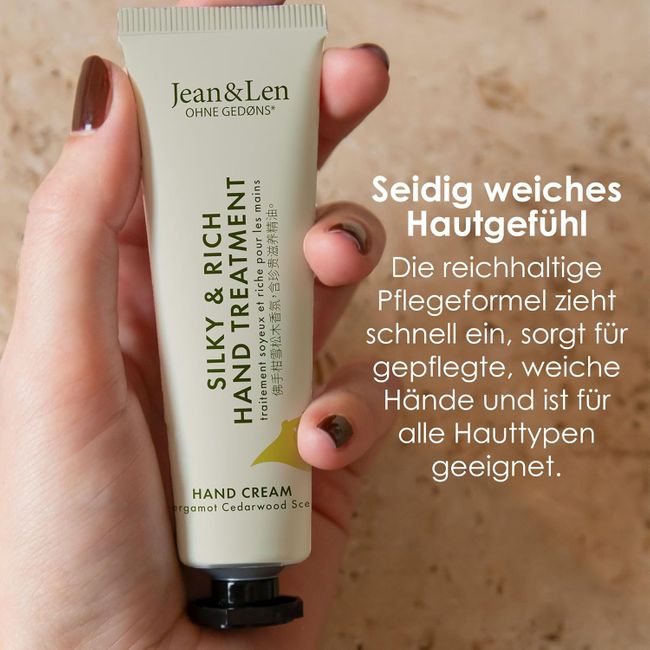 Jean & Len Mini Silky & Rich Hand Treatment Bergamot & Cedarwood Handcreme