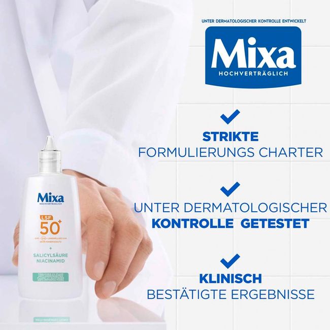Mixa Tägliches UV Fluid LSF50+ Anti Unreinheiten