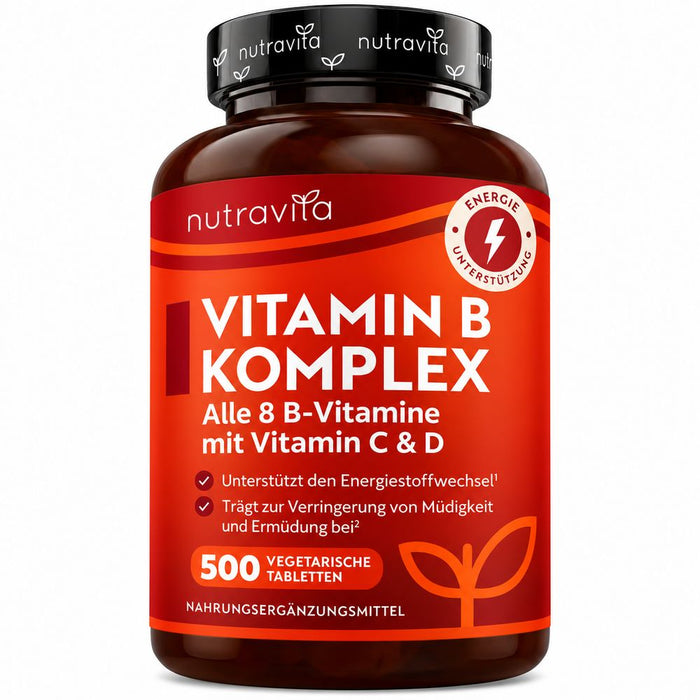 Nutravita Vitamin-B-Komplex mit Vitamin C und D