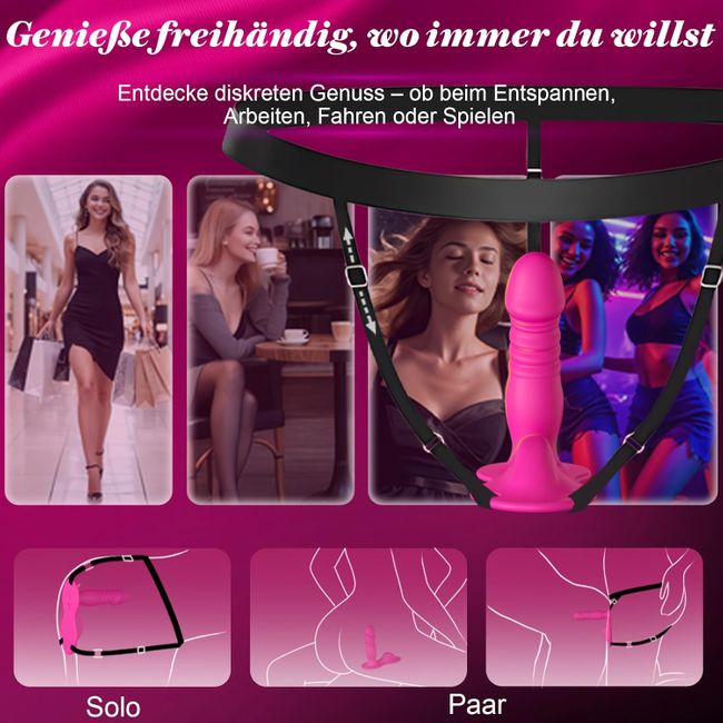 YAWNSHE Aufsitz Dildo Vibration für Frauen mit Stoßfunktion