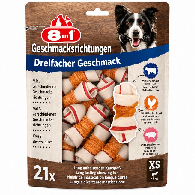 8in1 Triple Flavour Knochen XS