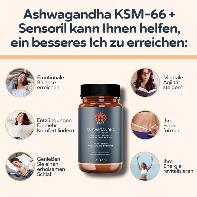 QSTA  Ashwagandha KSM-66 Kapseln