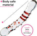 FOPS Glass dildo Rot 21 cm ⌀3,5cm Doppeldilos