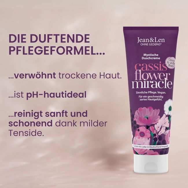 Jean & Len Mystische Duschcreme Cassis & Weiße Blüte