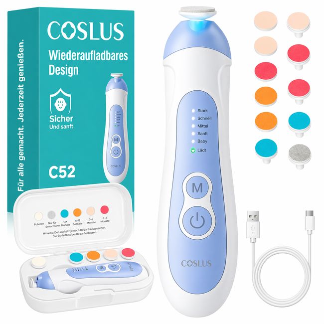 COSLUS  Elektrische Nagelfeile Baby Wiederaufladbar