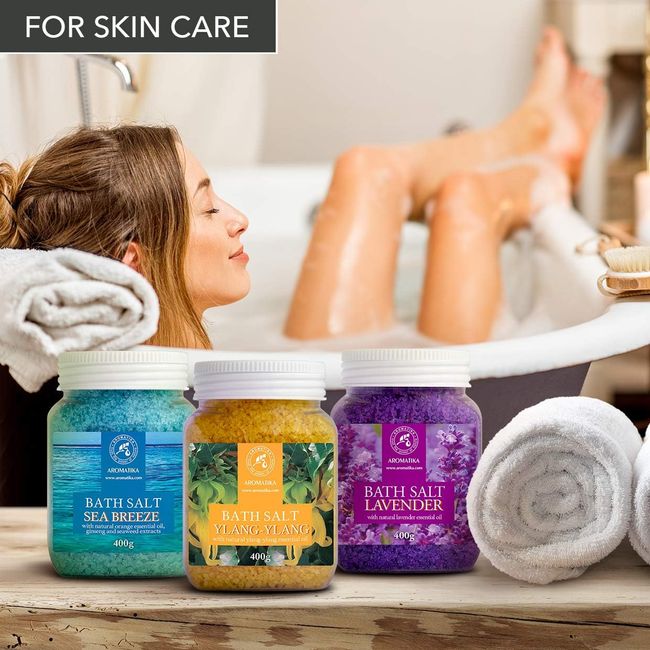 AROMATIKA Badesalz Set Lavendel - Meeresbrise - Ylang-Ylang