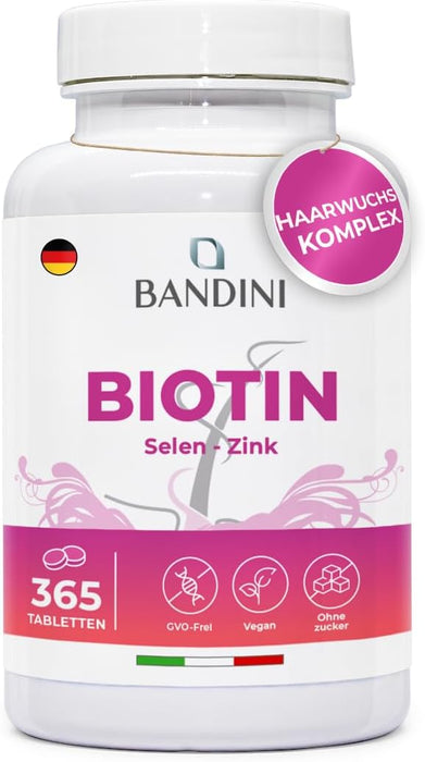 Bandini Biotin, Selen und Zink Tabletten