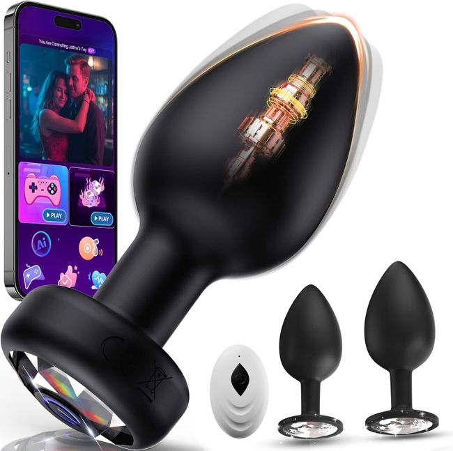 Tagnaff Analplugs Set, Analplug für Frauen Männer mit Vibration AI-Steuerung