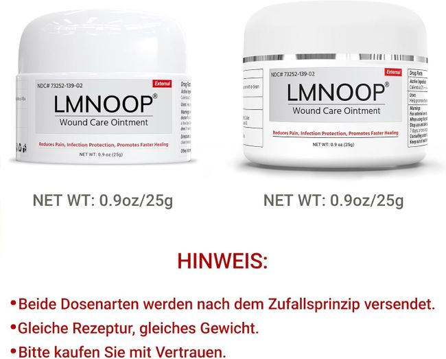 LMNOOP Wundliegen Creme Wundheilungssalbe