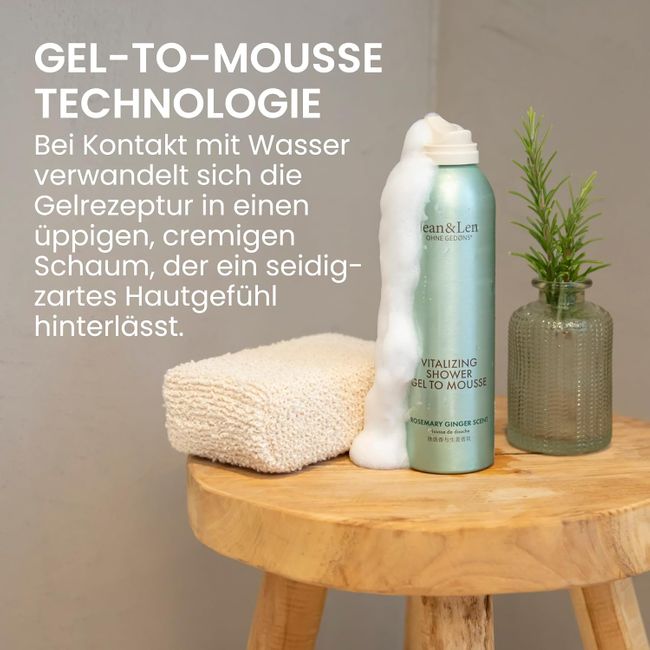 Jean & Len Vitalizing Shower Gel To Mousse Rosemary & Ginger