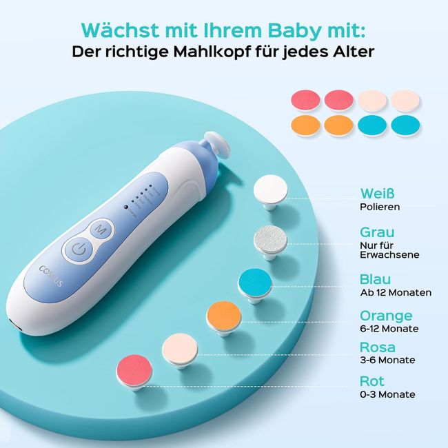 COSLUS  Elektrische Nagelfeile Baby Wiederaufladbar