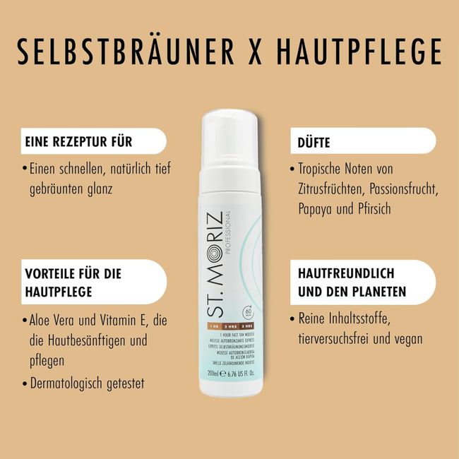 St. Moriz Professional Instant Fast Tan Mousse - Sofortbräuner