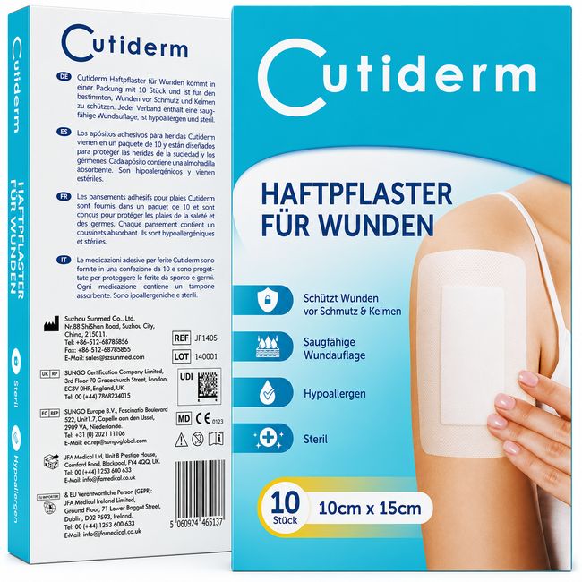 Cutiderm Wundverband Selbstklebend 10 x 15 cm