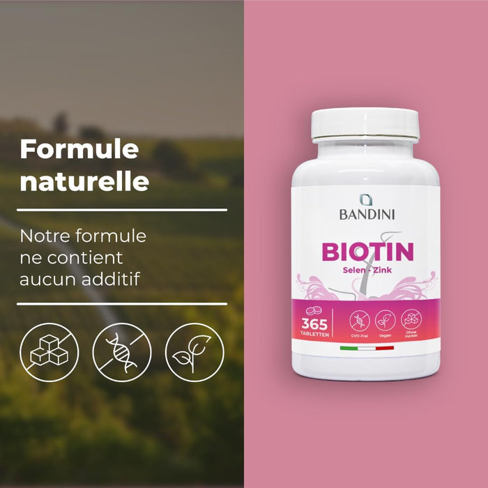 Bandini Biotin, Selen und Zink Tabletten