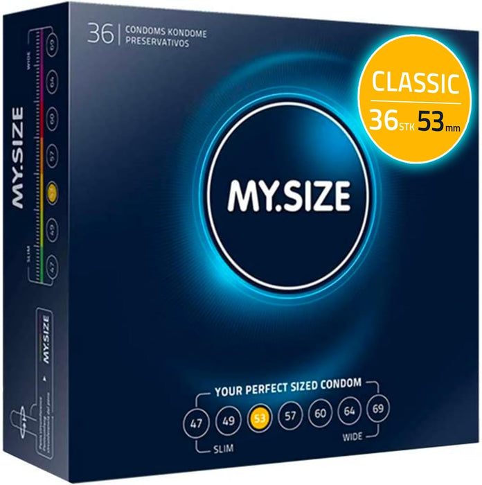 My.Size Kondome Größe 3, 53mm, Großpackung (36 Stück)