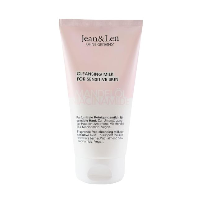 Jean & Len Parfumfreie Reinigungsmilch Mandelöl & Niacinamide
