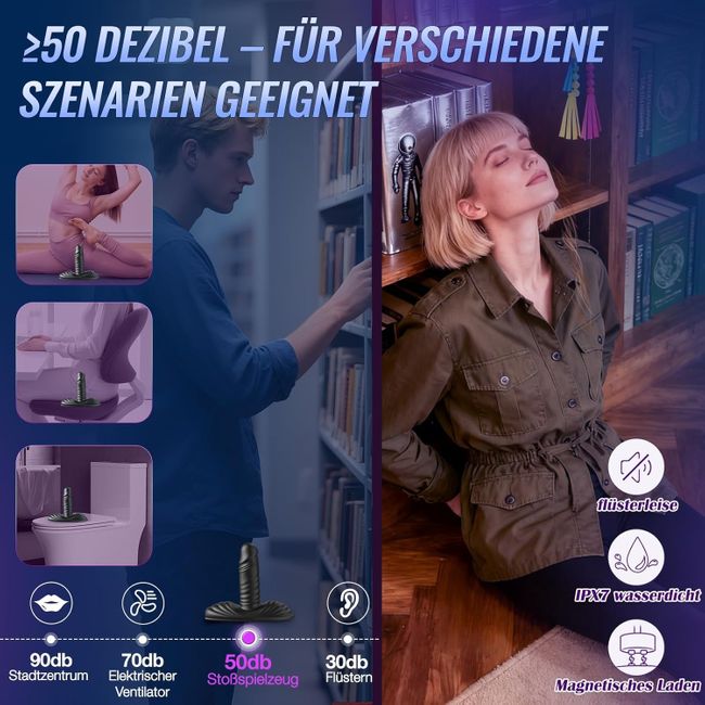 Tagnaff AI Sync Anal Dildo & Grinder-Vibrator mit Silikon